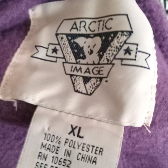 Alaska Polar Fleece Women's Long Sleeve vneck embroidered Artic Image top XL - Picture 3 of 3